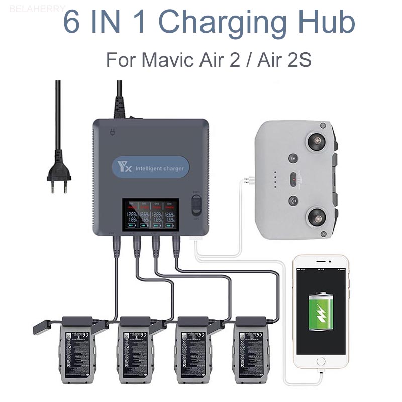 디지털 디스플레이 배터리 충전기, DJI 매빅 에어 2 - Drone Battery Balance Charger 리뷰 및 가격