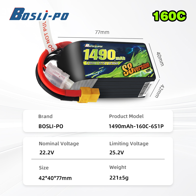 새로운 S8 버전 FPV 배터리 1490mAh 150C - Drone Battery 6S 리뷰 및 가격