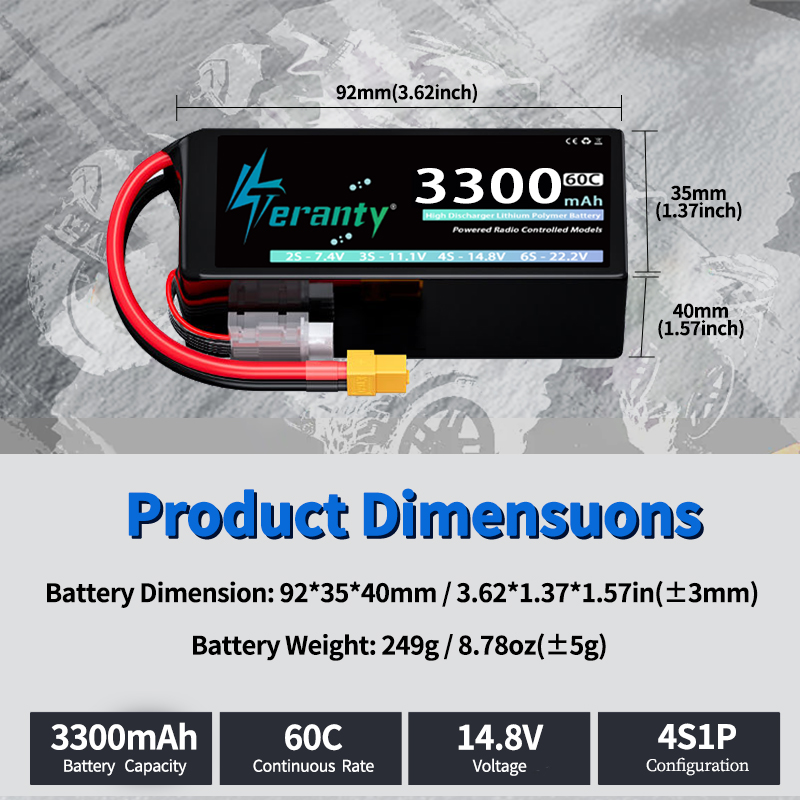 테란티 4S 3300mAh 리포 배터리 14.8V 60 - Drone Battery 4S 리뷰 및 가격
